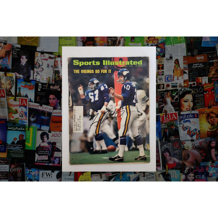 Fran Tarkenton Minnesota Vikings full Sports Illustrated magazine signed
