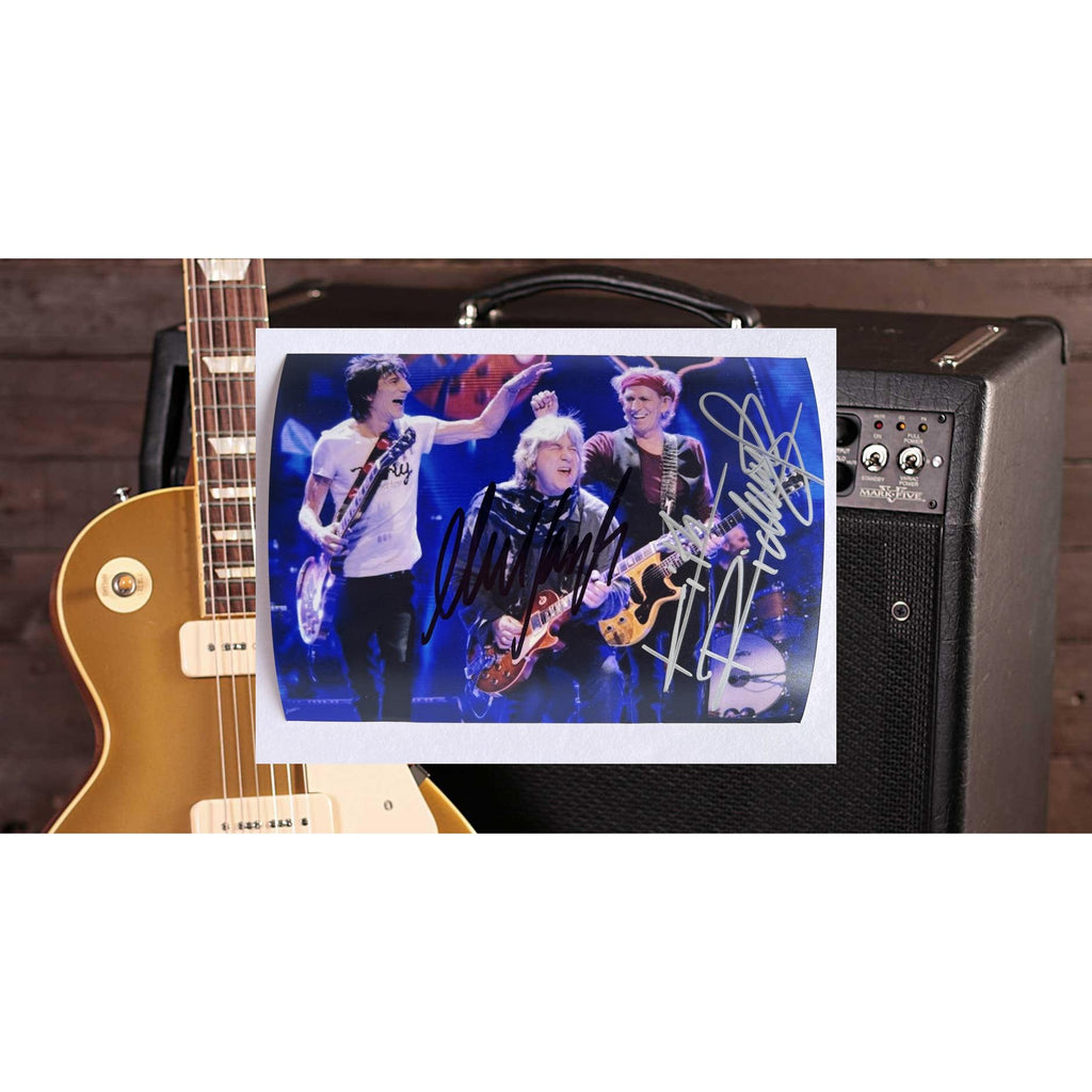 the Rolling Stones Keith Richards Mick Taylor 5x7 photograph signed with proof