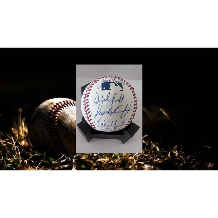 Nolan Ryan Sandy Koufax Tom Seaver Pete Rose Cal Ripken Jr Derek Jeter 24 MLB Hall of Famers Rawlings MLB baseball signed with proof