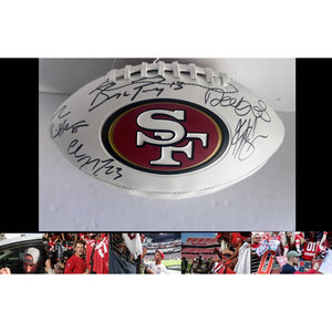 San Francisco 49ers Brock Purdy Deebo Samuel Kyle Shanahan Christian McCaffrey George Kittle full size football signed with proof