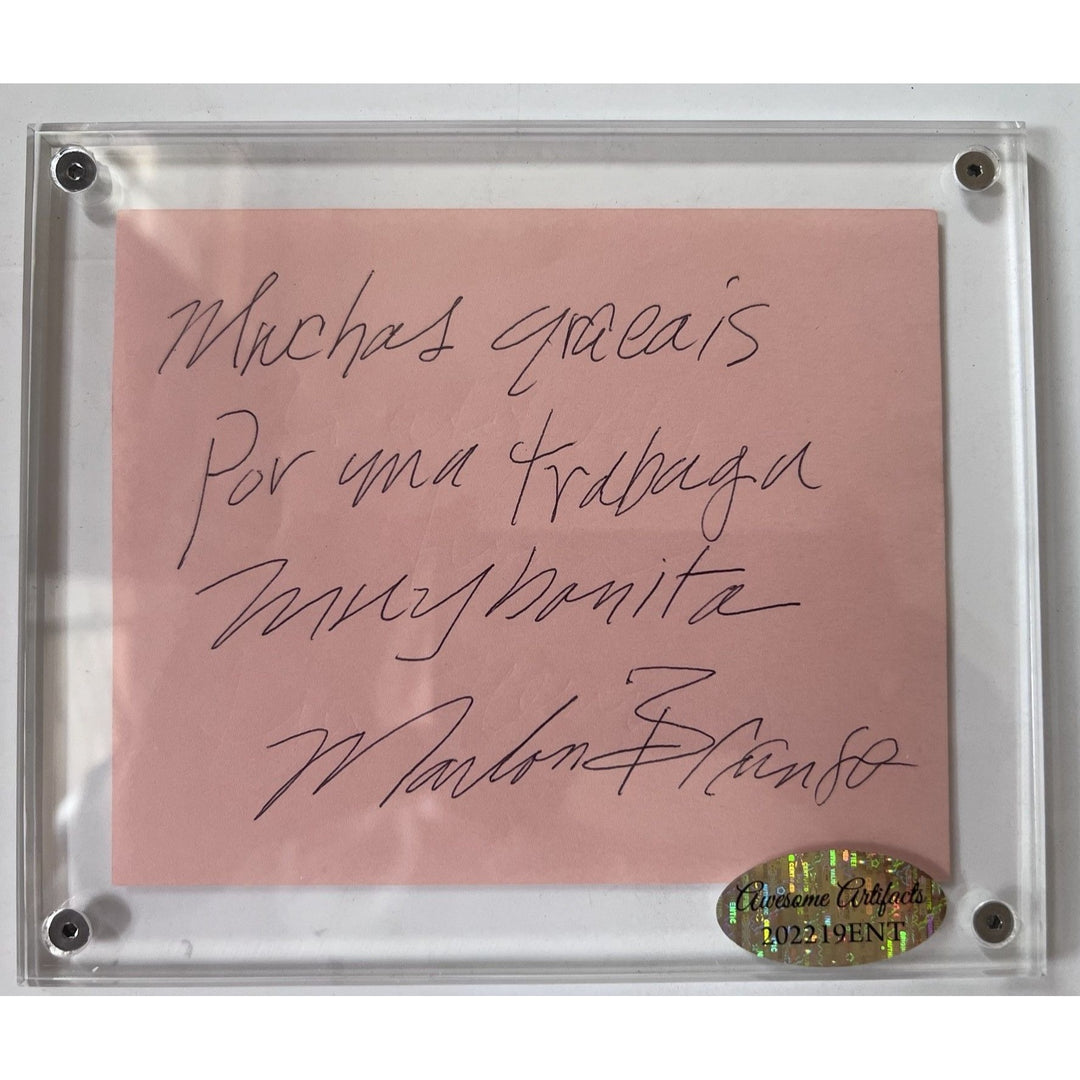 Marlon Brando autograph page book signed and inscribed