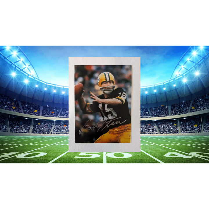 Bart Starr 5x7 photograph signed with proof