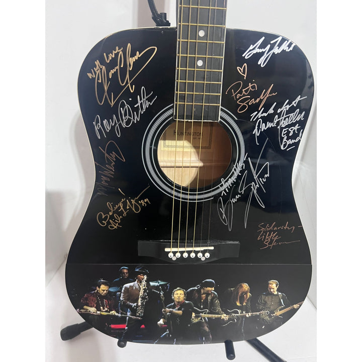 Bruce Springsteen Clarence Clemons and The E Street Band 39'' acoustic guitar signed  with proof