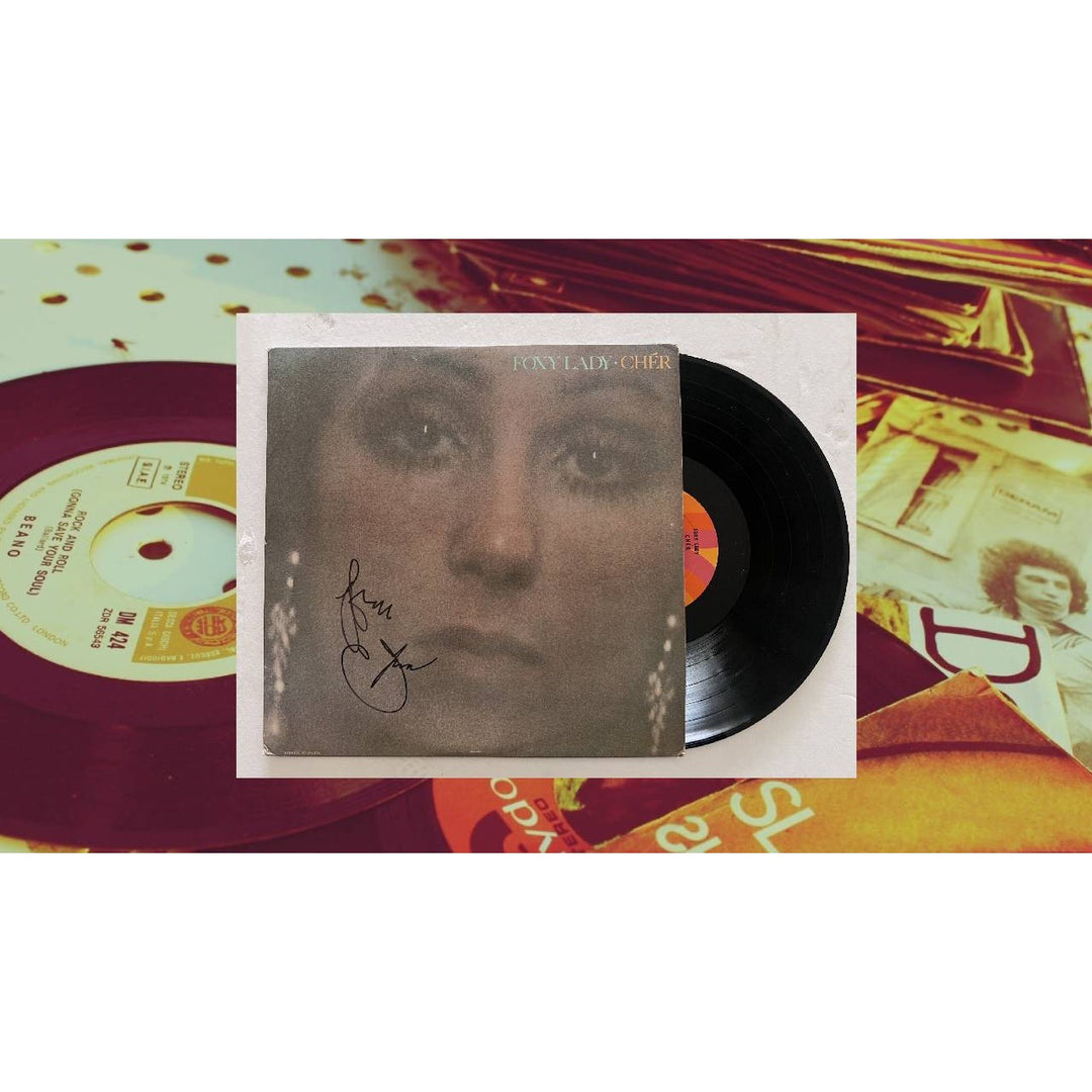 Cher Foxy Lady original LP signed with proof