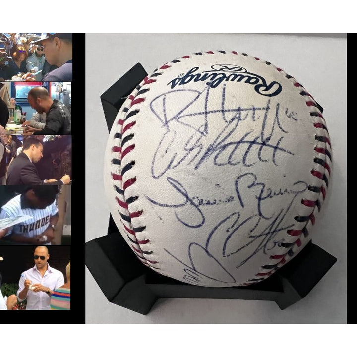 New York Yankees Derek Jeter Alex Rodriguez Robinson canoe Mark Teixeira Mariano Rivera CC Sabathia Andy Pettit MLB baseball signed with pro