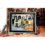 Load image into Gallery viewer, Traveling Wilburys  Roy Orbison Jeff Lynne Bob Dylan Tom Petty George Harrison vintage pickguard signed and framed with proof
