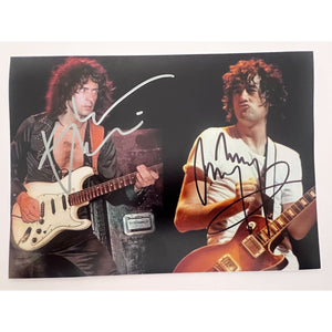 Jimmy Page Led Zeppelin Ritchie Blackmore Deep Purple 5x7 photo signed with proof