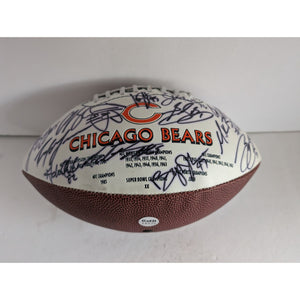 Chicago Bears Brian Urlacher Rex Grossman Lovie Smith NFC champions team signed football