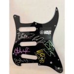 Load image into Gallery viewer, Chester Bennington  Mike Shinoda, Rob Bourdon, and Brad Delson. Joe Hahn electric guitar pickguard signed with proof
