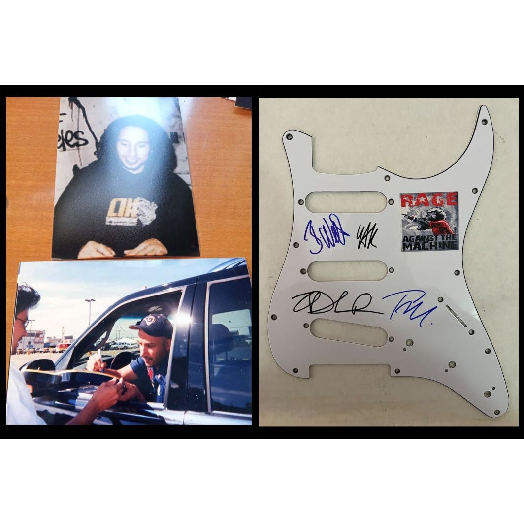 Tom Morello Zach de la Roche Rage Against the Machine electric guitar pickguard signed with proof