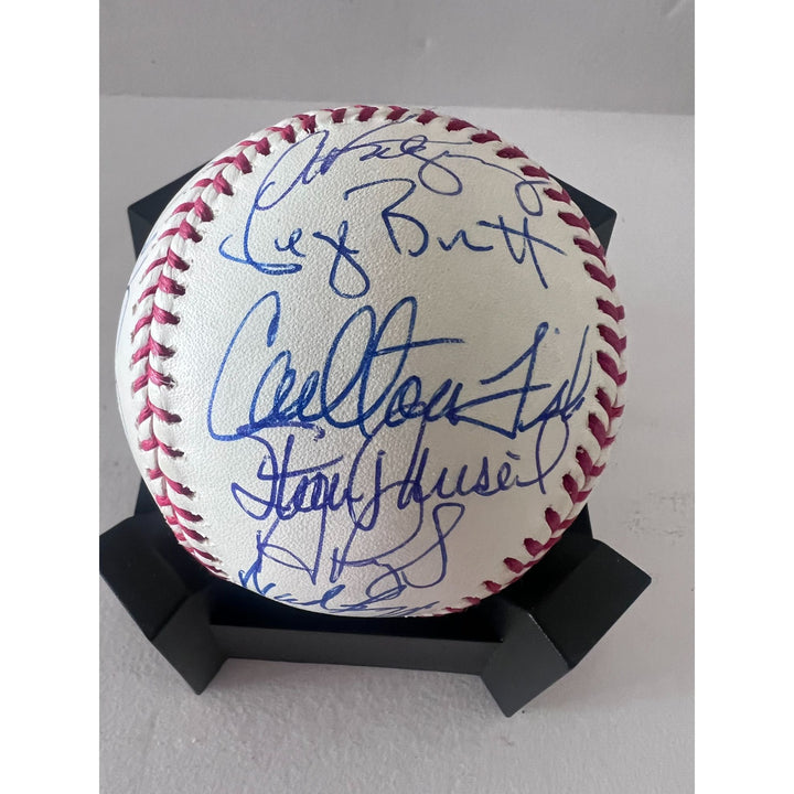 Nolan Ryan Sandy Koufax Tom Seaver Pete Rose Cal Ripken Jr Derek Jeter 24 MLB Hall of Famers Rawlings MLB baseball signed with proof