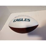 Load image into Gallery viewer, Philadelphia Eagles Jalen hurts Devanta Smith and AJ Brown full size football signed with proof

