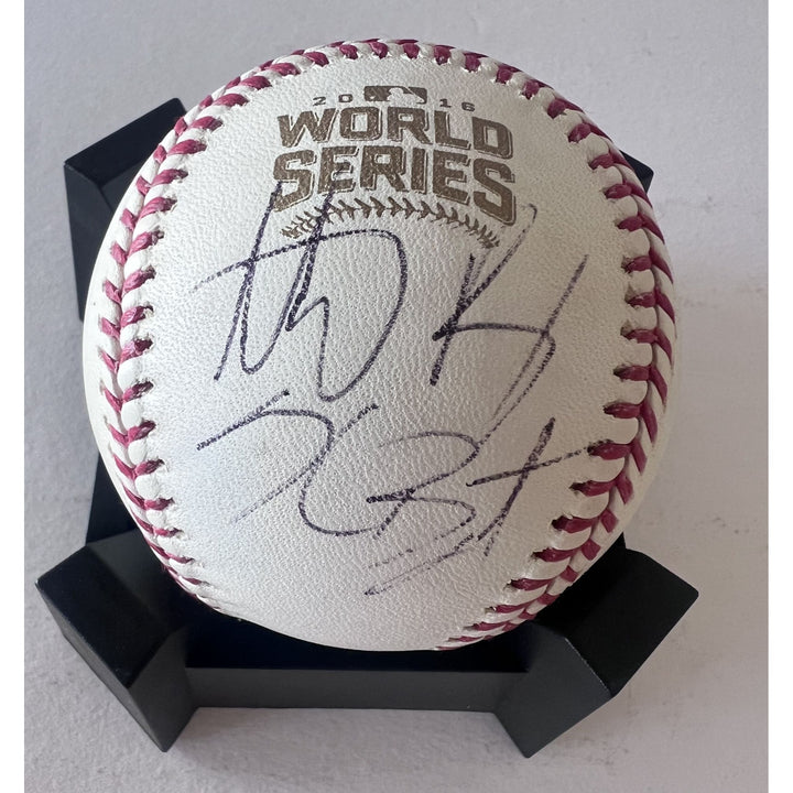 Chicago Cubs Anthony Rizzo and Kris Bryant 2017 Rawlings MLB World Series Baseball signed with proof