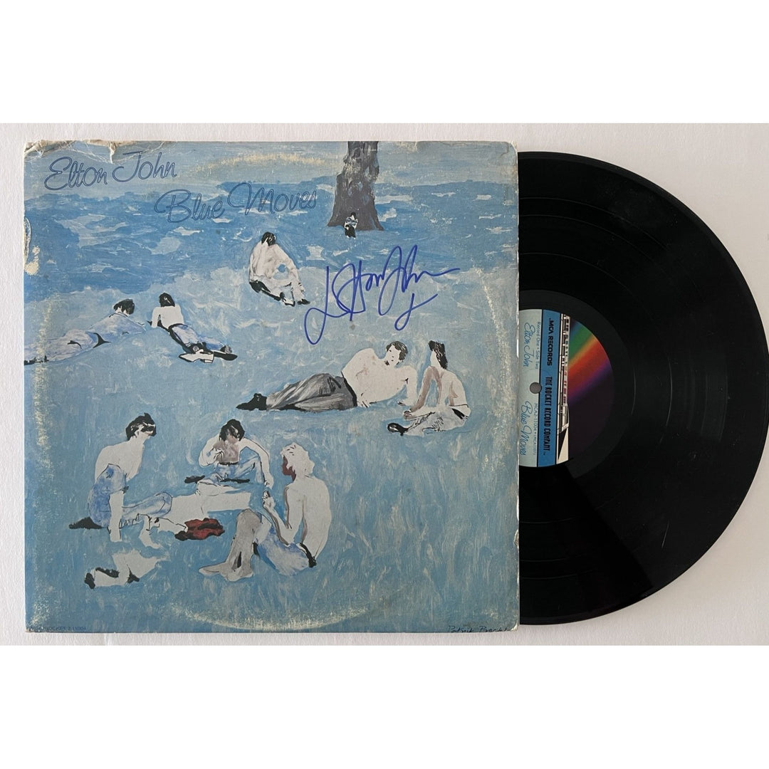 Elton John Blue Moves original LP signed with proof