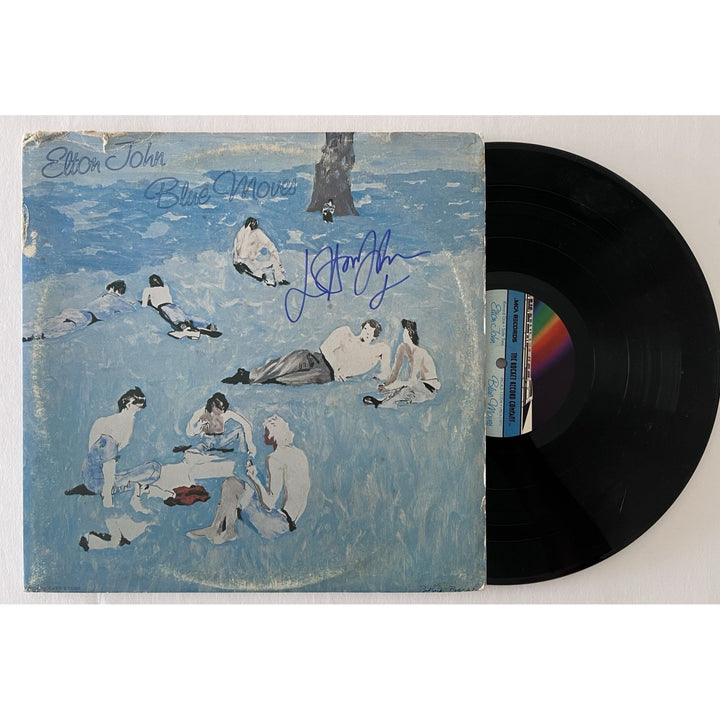 Elton John Blue Moves original LP signed with proof