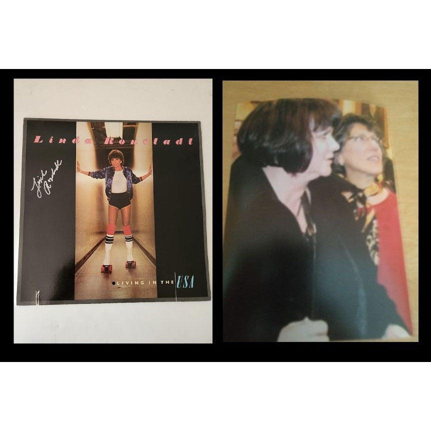 Linda Ronstadt living in the USA LP signed with proof