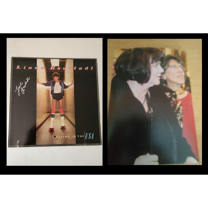 Linda Ronstadt living in the USA LP signed with proof