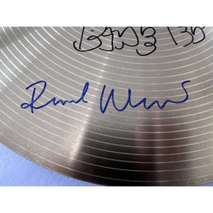 Pink Floyd David Gilmour Roger Waters Nick Mason Richard Wright 14 in cymbal signed with personal sketches