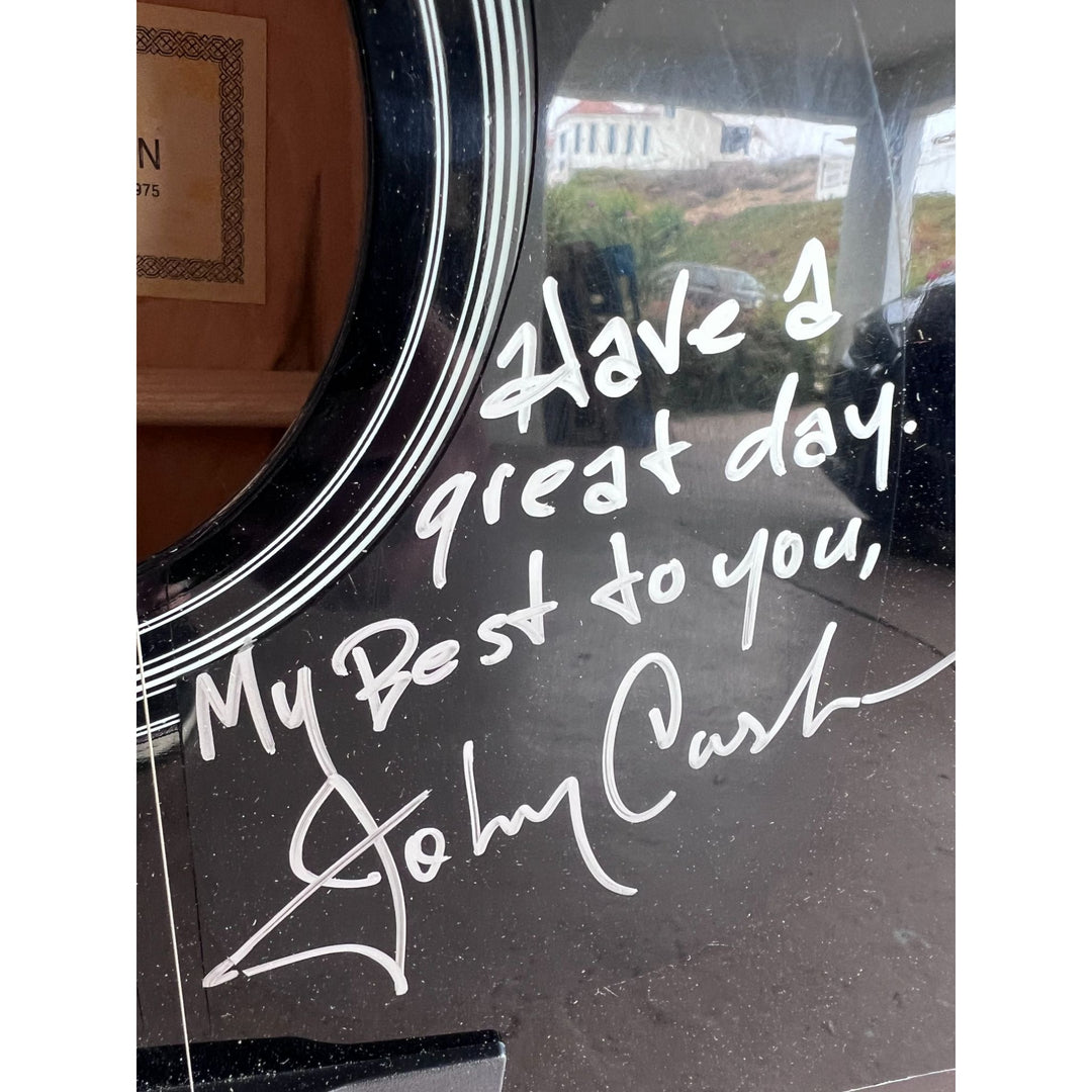 Johnny Cash Walk the Line movie cast signed Joaquin Phoenix Reese Witherspoon guitar signed