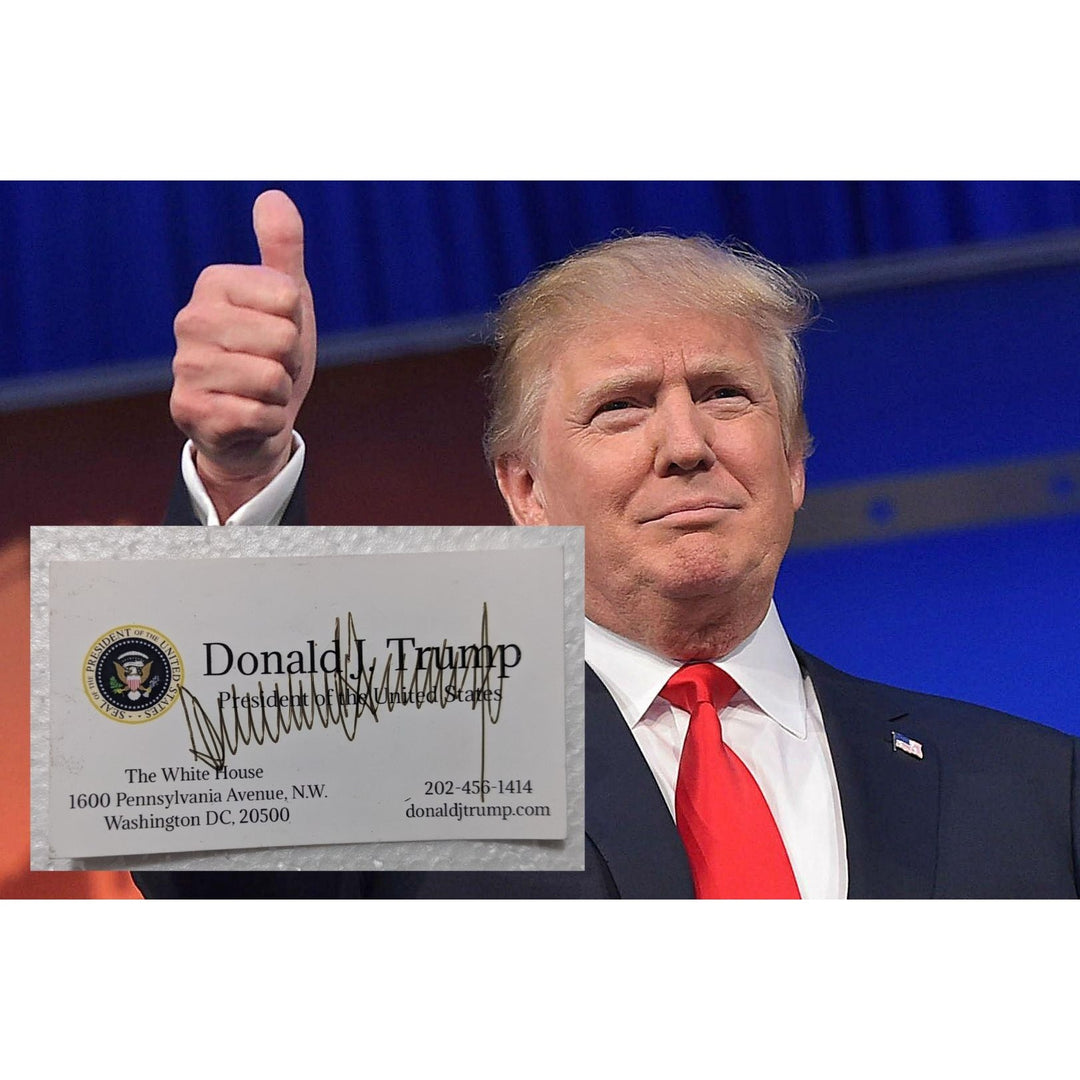 Donald Trump President 47 & 49 business card signed