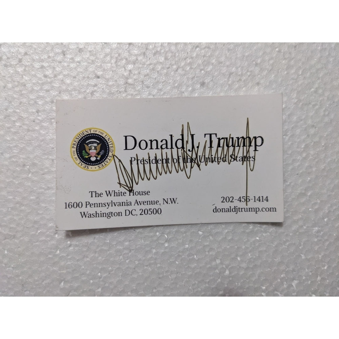 Donald Trump President 47 & 49 business card signed