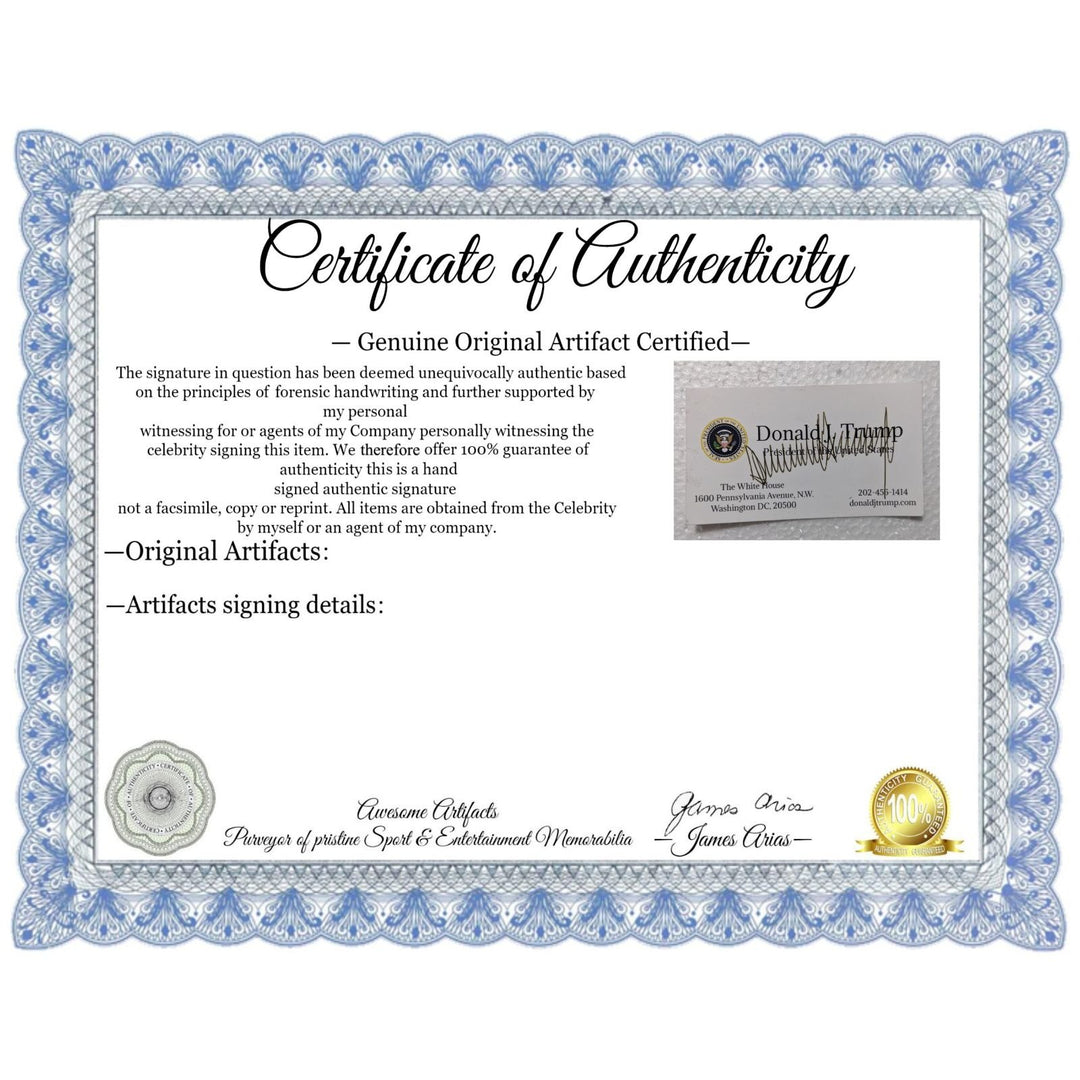 Donald Trump President 47 & 49 business card signed