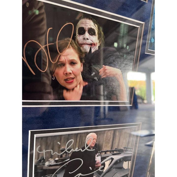 The Dark Knight Heath Ledger Christian Bale cast signed and framed with proof