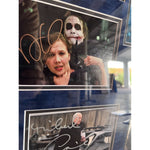 Load image into Gallery viewer, The Dark Knight Heath Ledger Christian Bale cast signed and framed with proof
