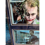 Load image into Gallery viewer, The Dark Knight Heath Ledger Christian Bale cast signed and framed with proof
