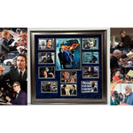 Load image into Gallery viewer, The Dark Knight Heath Ledger Christian Bale cast signed and framed with proof
