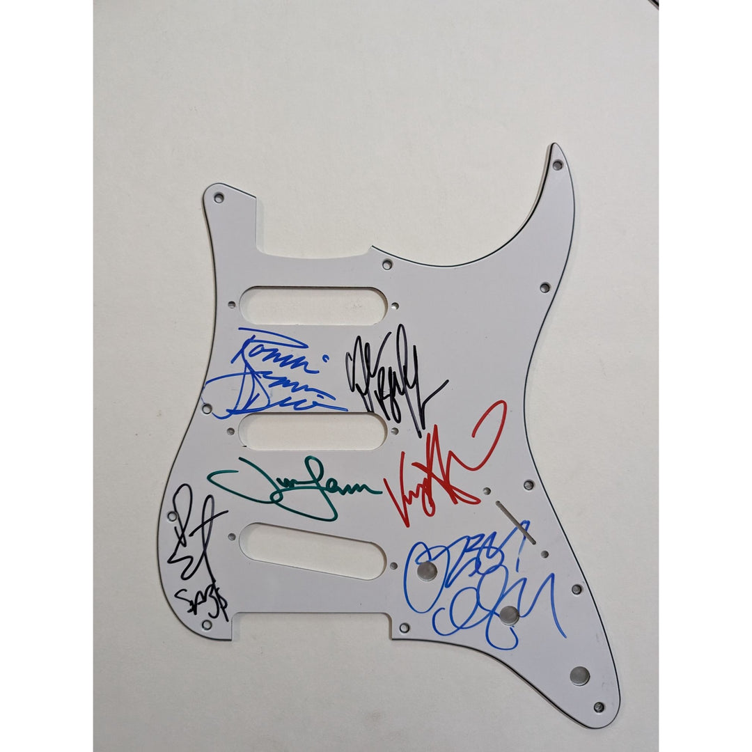 Black Sabbath Ozzy Osbourne, Tony Iommi, Bill Ward, Geezer Butler Ronnie James Dio stratocaster electric guitar pickguard