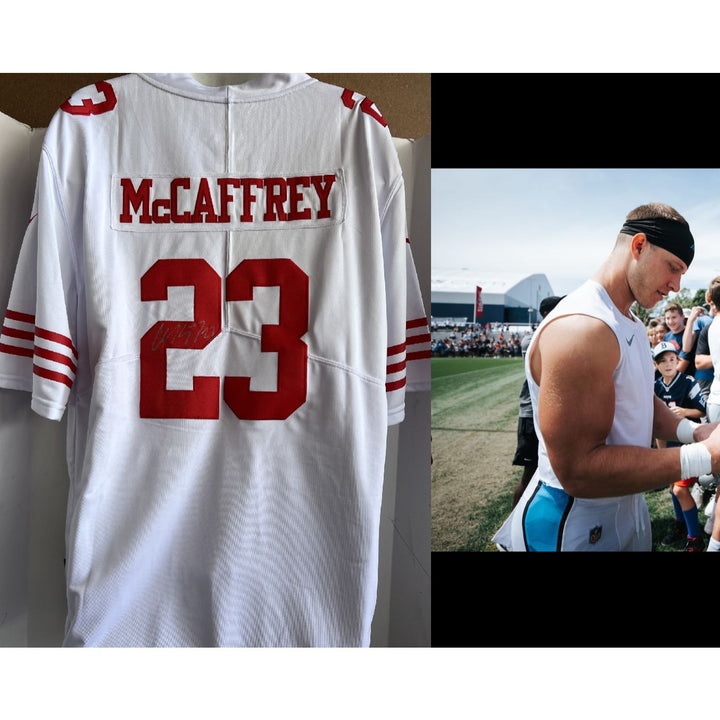 Christian McCaffrey San Francisco 49ers Nike size XL game model jersey signed