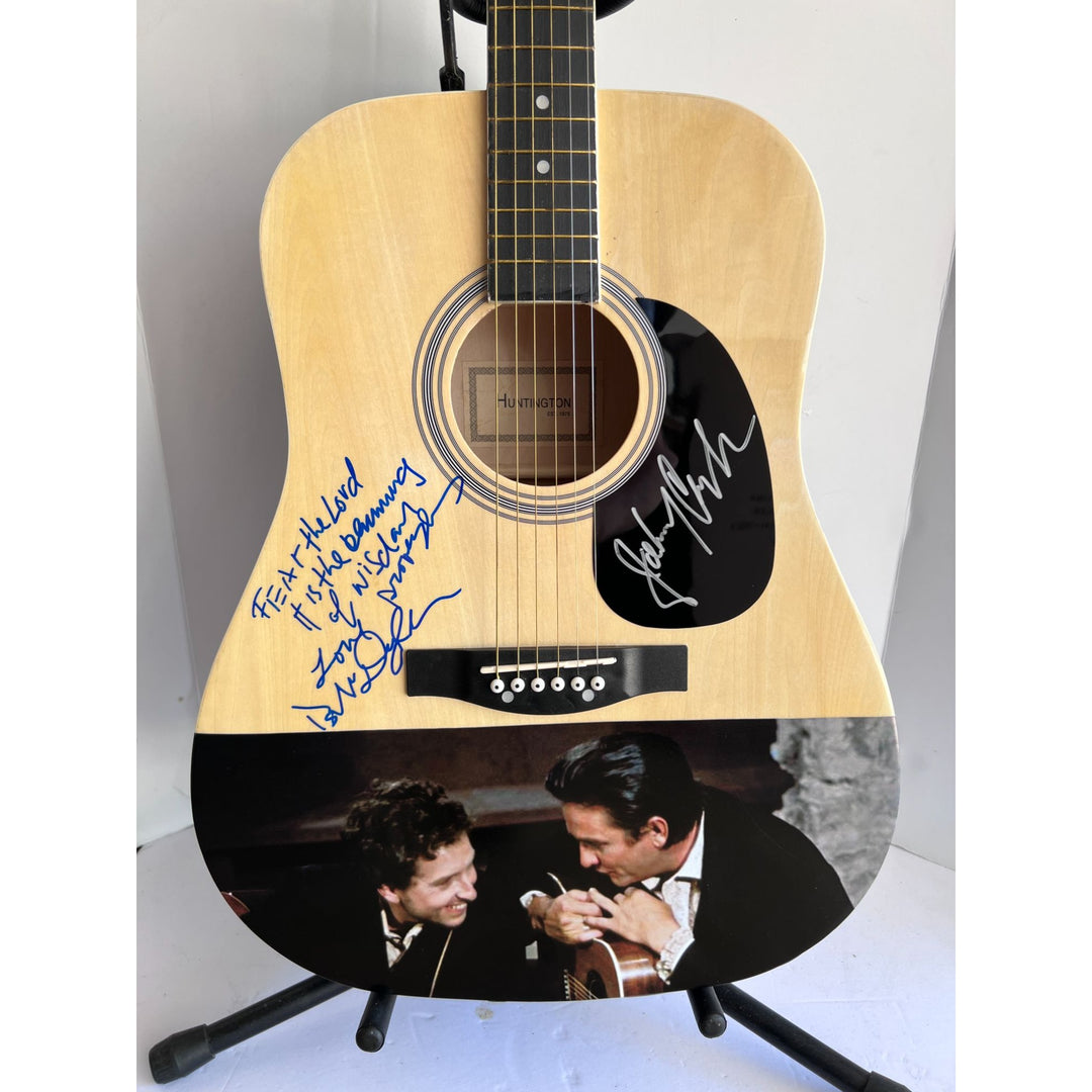 Bob Dylan and Johnny Cash One of A kind 39' inch full size acoustic guitar signed with proof