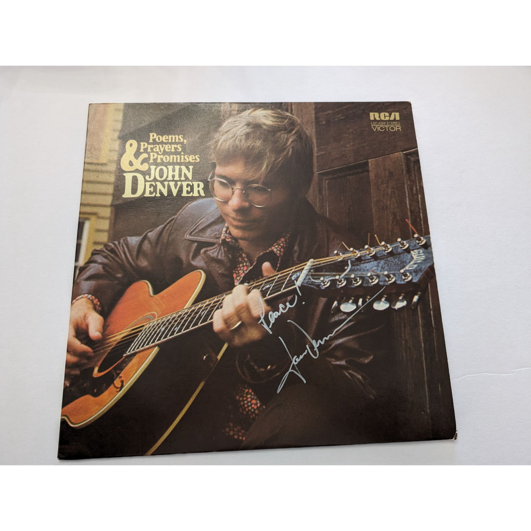 John Denver Poems Prayers and Promises 1971 original LP signed with proof