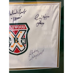 Load image into Gallery viewer, Caddyshack Bushwood Country Club Pin flag framed 36x26 cast signed with proof
