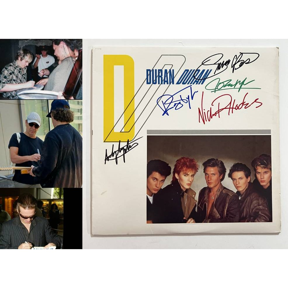 Duran Duran Simon Le Bon John Taylor Nick Rhodes Andy and Roger Taylor original LP signed with proof