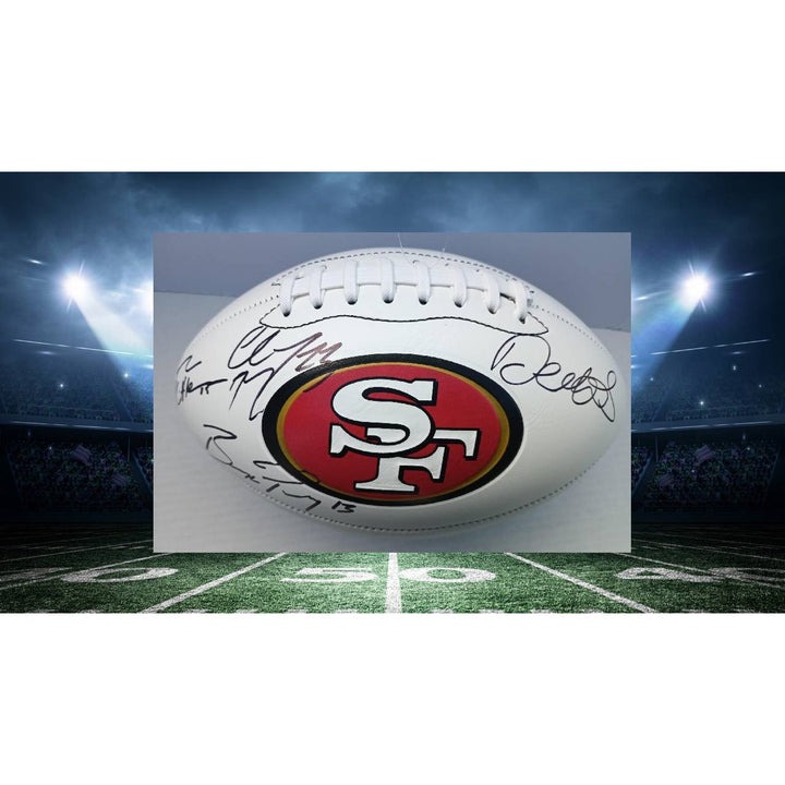 San Francisco 49ers 2023/24 Brock Purdy George Kittle Christian McCaffrey Deebo Samuel full size football signed with proof