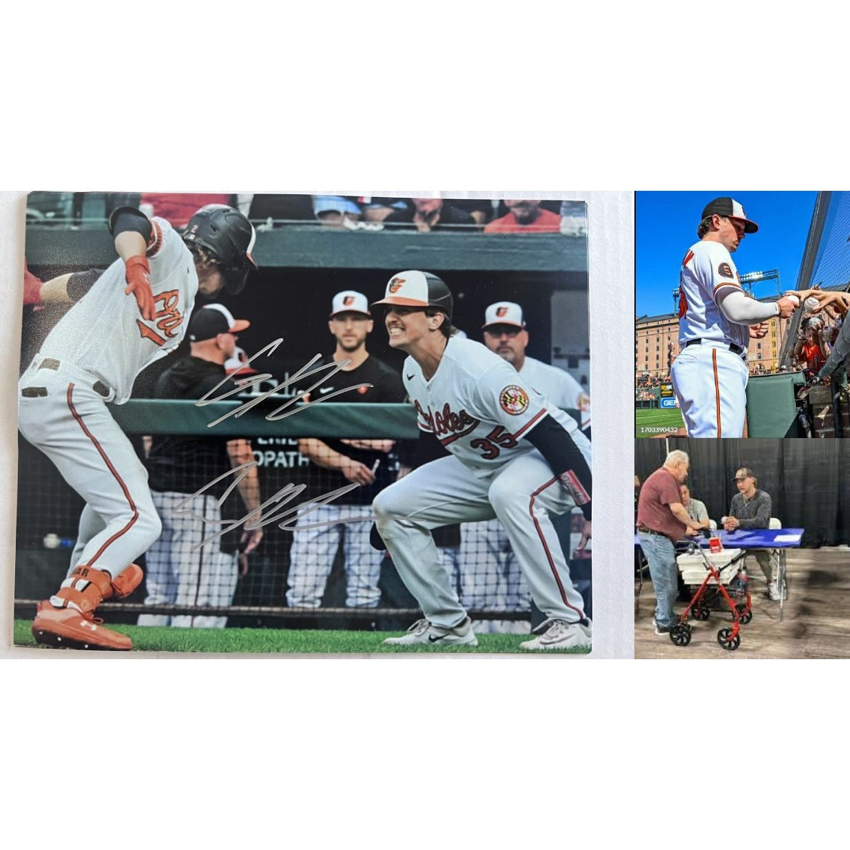 Baltimore Orioles Gunnar Henderson Adley Rutschman 8x10 photo signed with proof