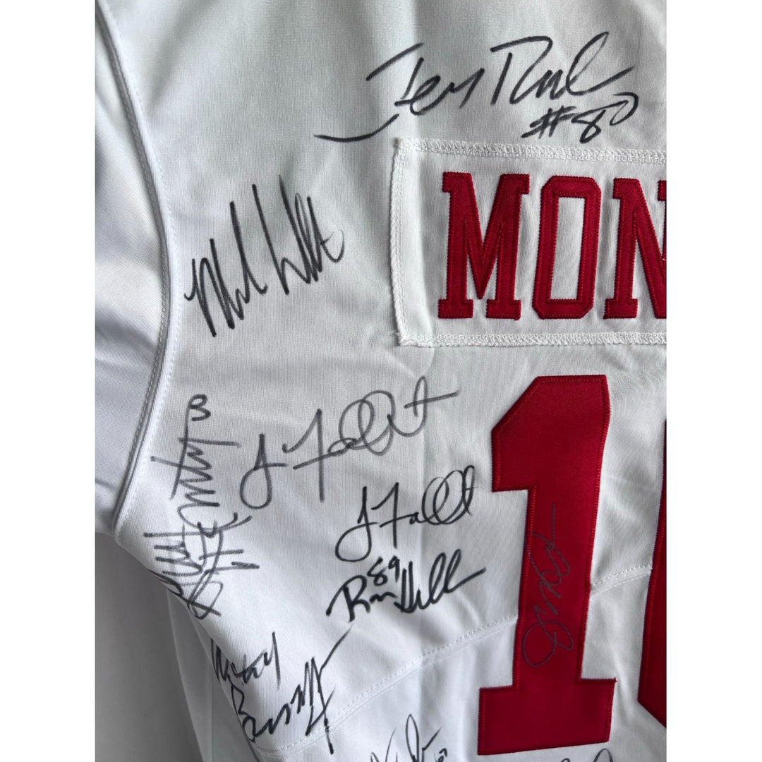 San Francisco 49ers 1988 -89  Joe Montana size xl Super Bowl Champions team signed game model jersey signed with proof