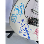 Load image into Gallery viewer, Bill Wyman Keith Richards Charlie Watts Ronnie Wood Mick Jagger full-size stratocaster electric guitar sign with proof
