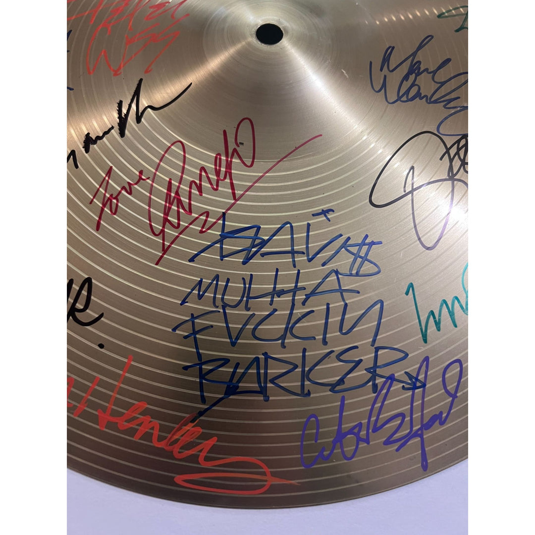 Legendary drummers Ringo Starr Neil Peart Ginger Baker Phil Collins 16-in Cymbal signed with proof