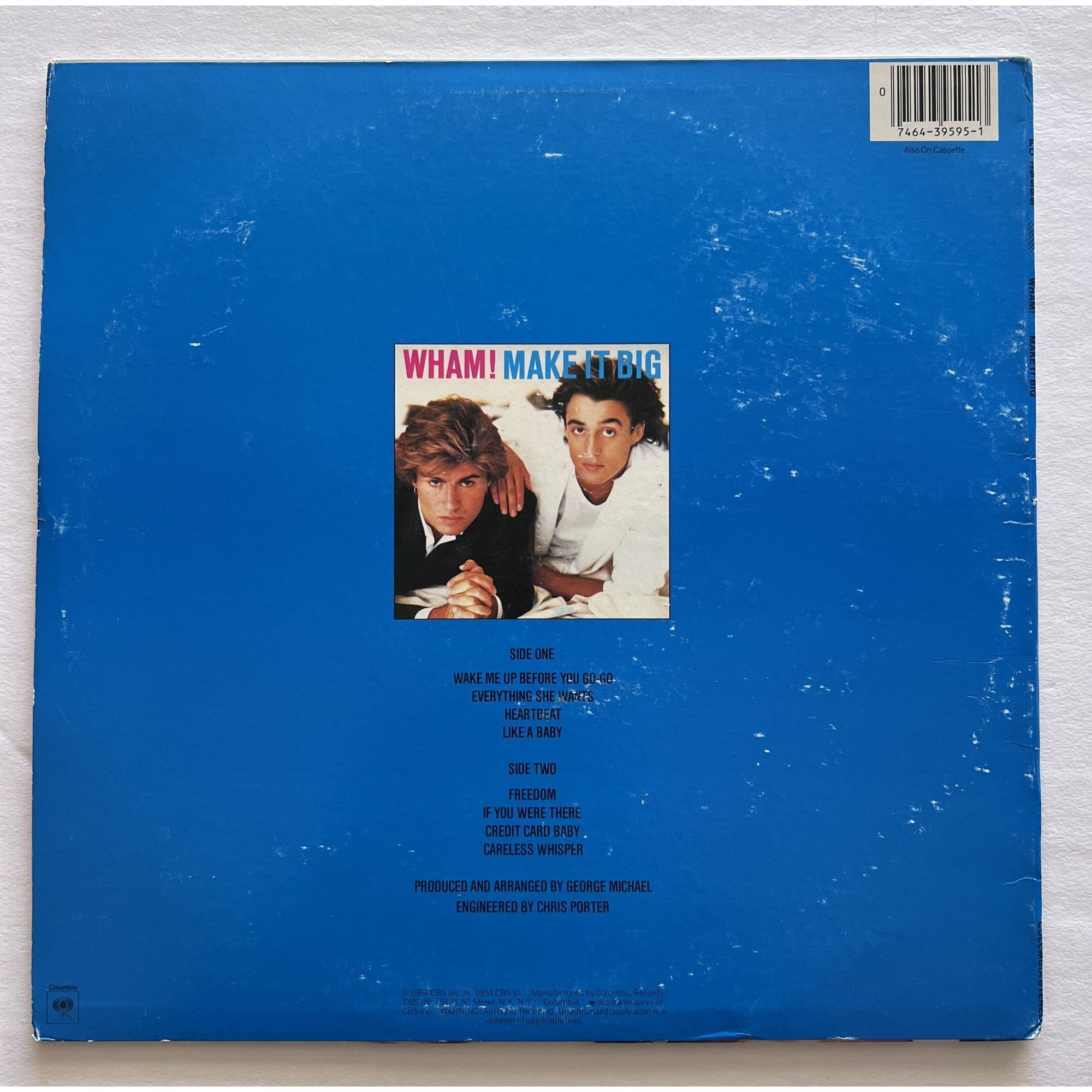 Wham George Michael Andrew Ridgeley 'Make it Big' LP signed with proof