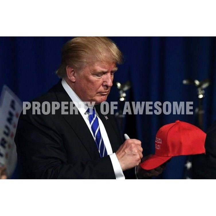 President Donald Trump 8 x 10 photo signed with proof
