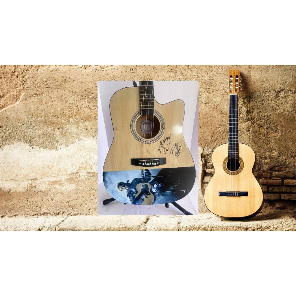 Post Malone" Austin Richard Post signed and sketched one of a kind full size acoustic guitar signed with proof