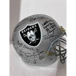 Load image into Gallery viewer, Al Davis John Madden Howie Long Bo Jackson 21 Oakland and Los Angeles Raiders signed helmet with proof
