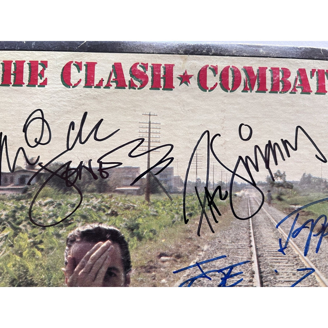 The Clash Mick Jones Joe Strummer Paul Simonon Combat Rock LP signed