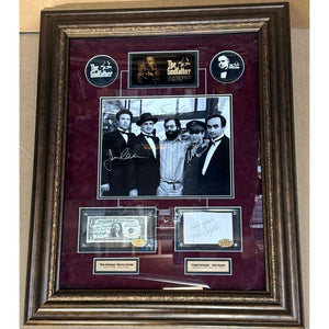 The Godfather Marlon Brando Francis Ford Coppola James Caan Al Pacino John Cazale 11x14 photo signed with proof and Museum quality frame