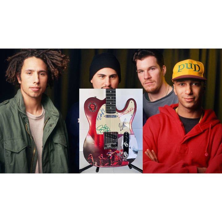 RATM Rage Against The Machine Zack de la Rocha, Tim Commerford, Brad Wilk, Tom Morello One of a Kind full size telecaster electric guitar si.