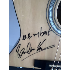 Paul McCartney & Ringo Starr of the Beatles acoustic guitar signed with proof