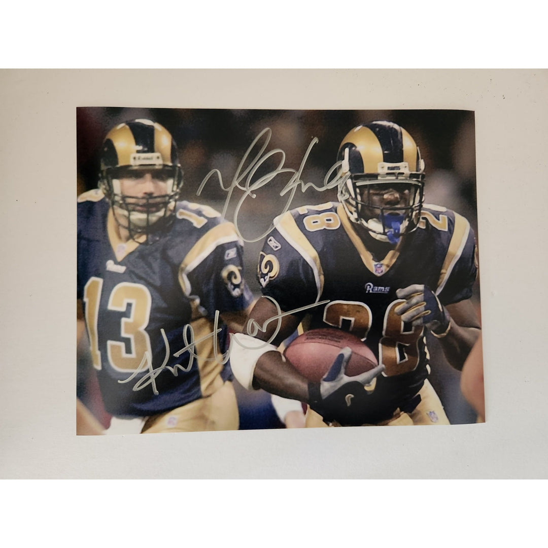 Kurt Warner and Marshall Faulk 8x10 photo signed